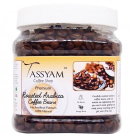 Tassyam Roasted Arabica Coffee Beans  Plastic Jar  300 grams